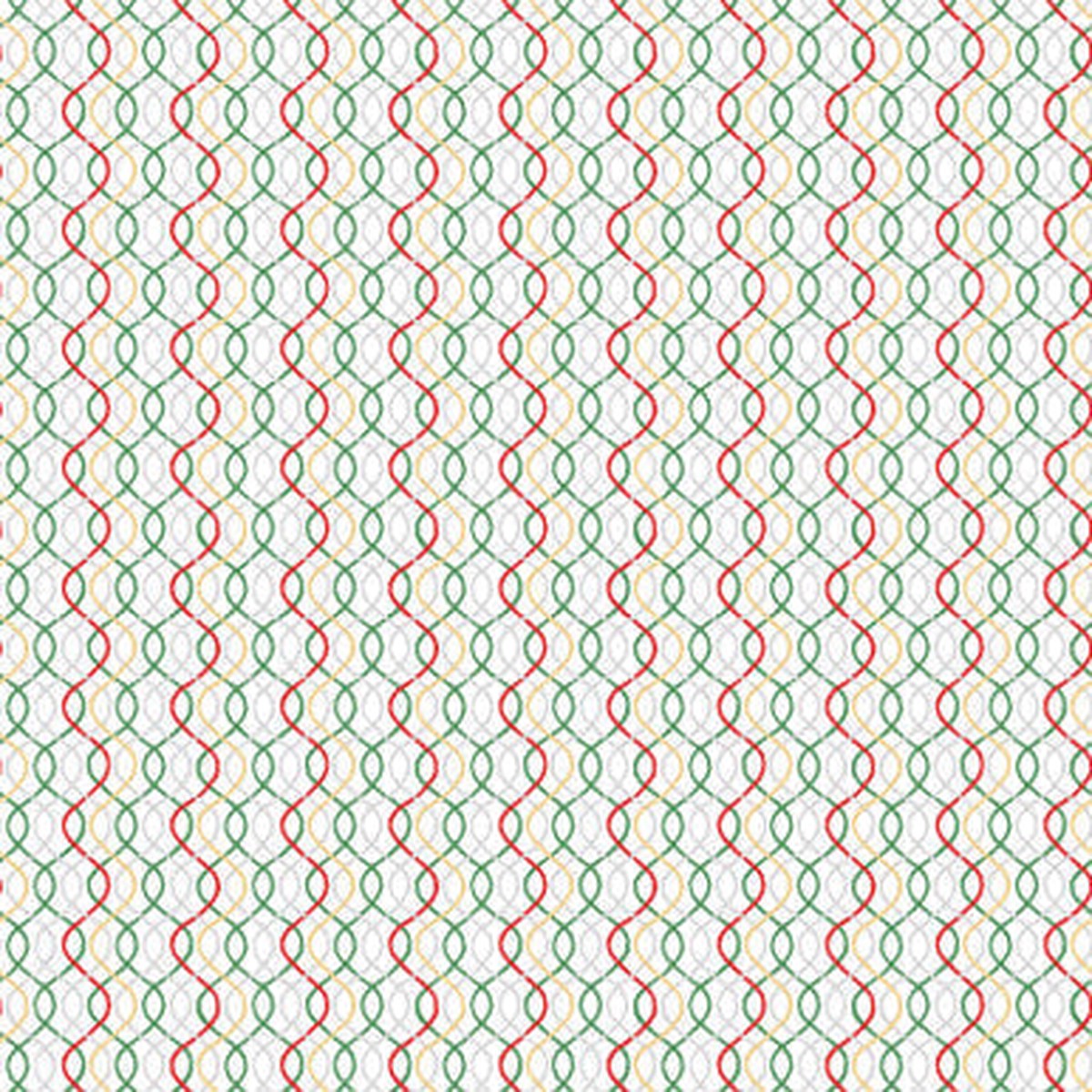 Geometric Metallic White Multi Merry Mix 43"/44" Cotton Fabric Per Yard
