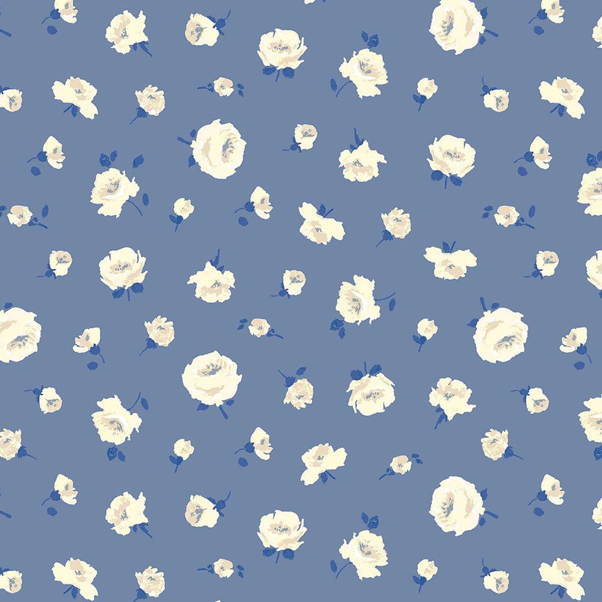 Liberty Art Fabrics Blue Mary Rose Lasenby Quilting Cotton