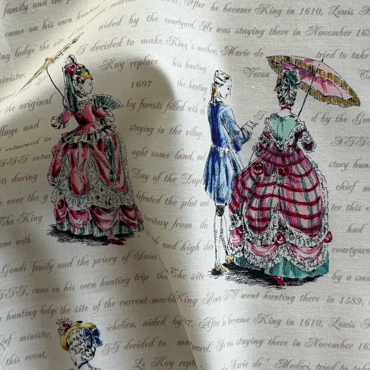 Ruru Bouquet 17th Century Fashion Quilting Cotton (Made in Japan)