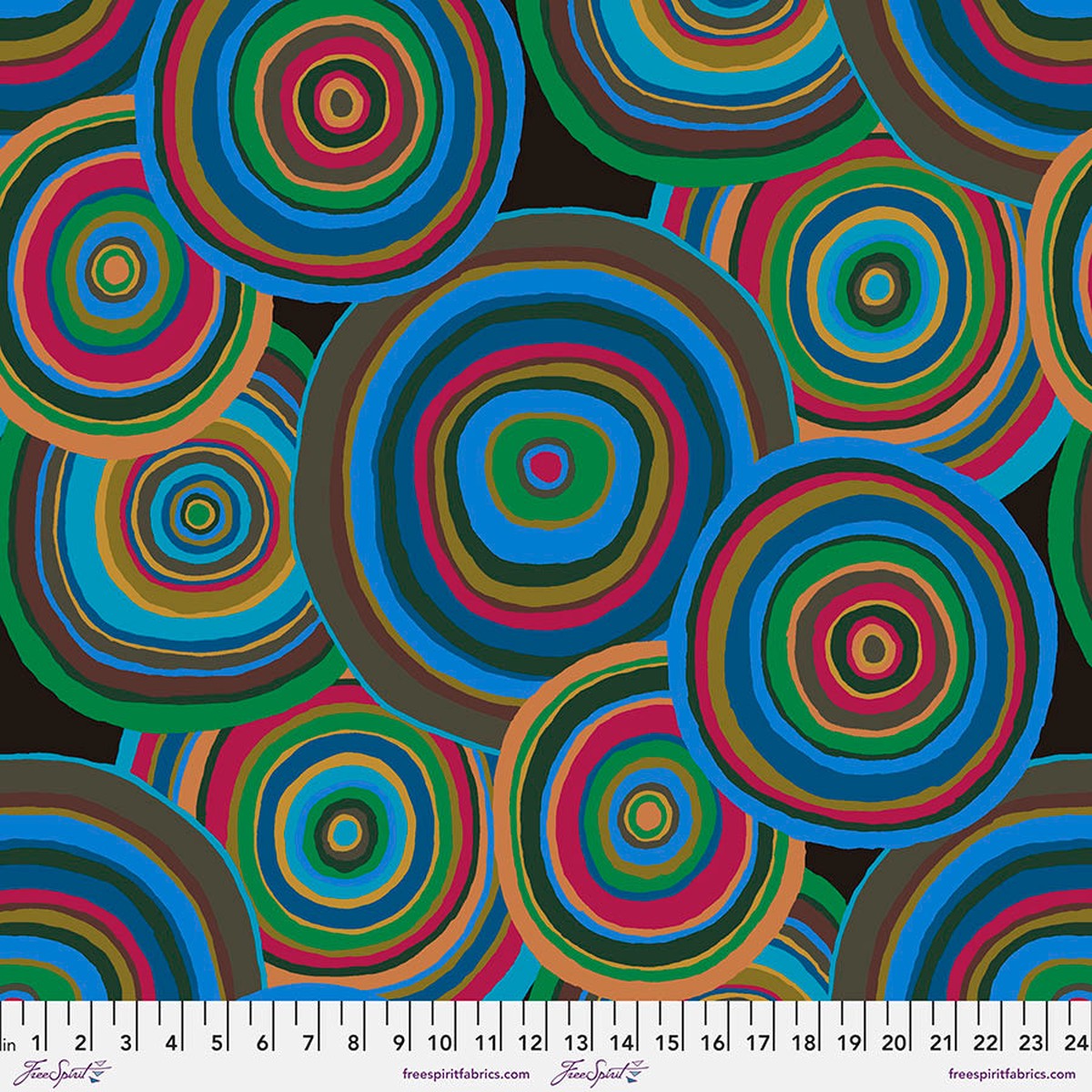 Targets Green Kaffe 85 & Fabulous  Kaffe Fassett Collective Free Spirit FS-PWGP067.GREEN 1/2