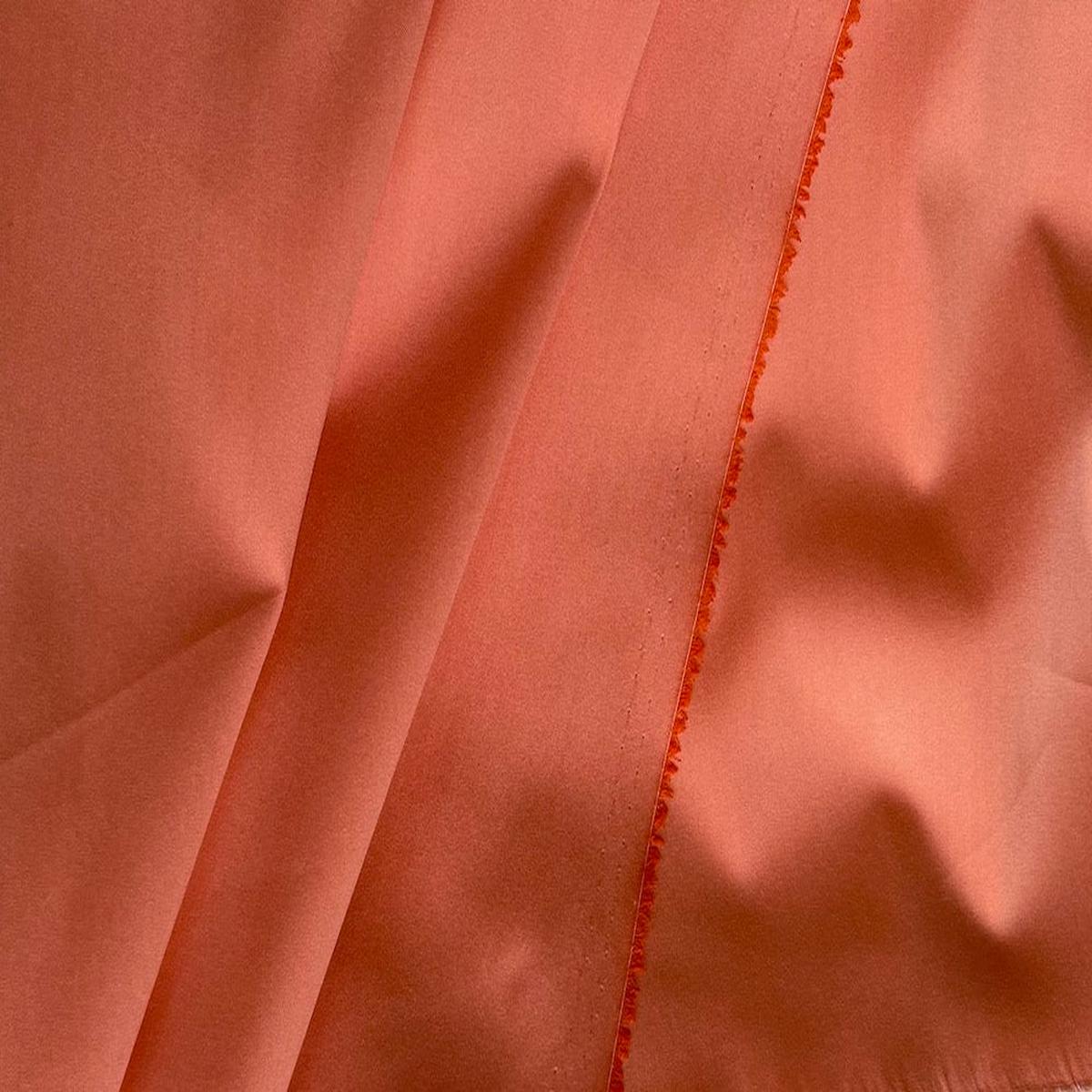 Tightly-Woven Luscious Cantalope Stretch Cotton Blend Shirting (Made in Italy)