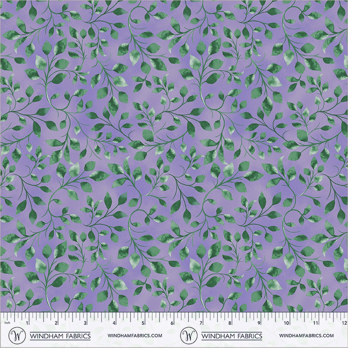 Violeta Climbing Vine Periwinkle 44"/45" Cotton Fabric Per Yard