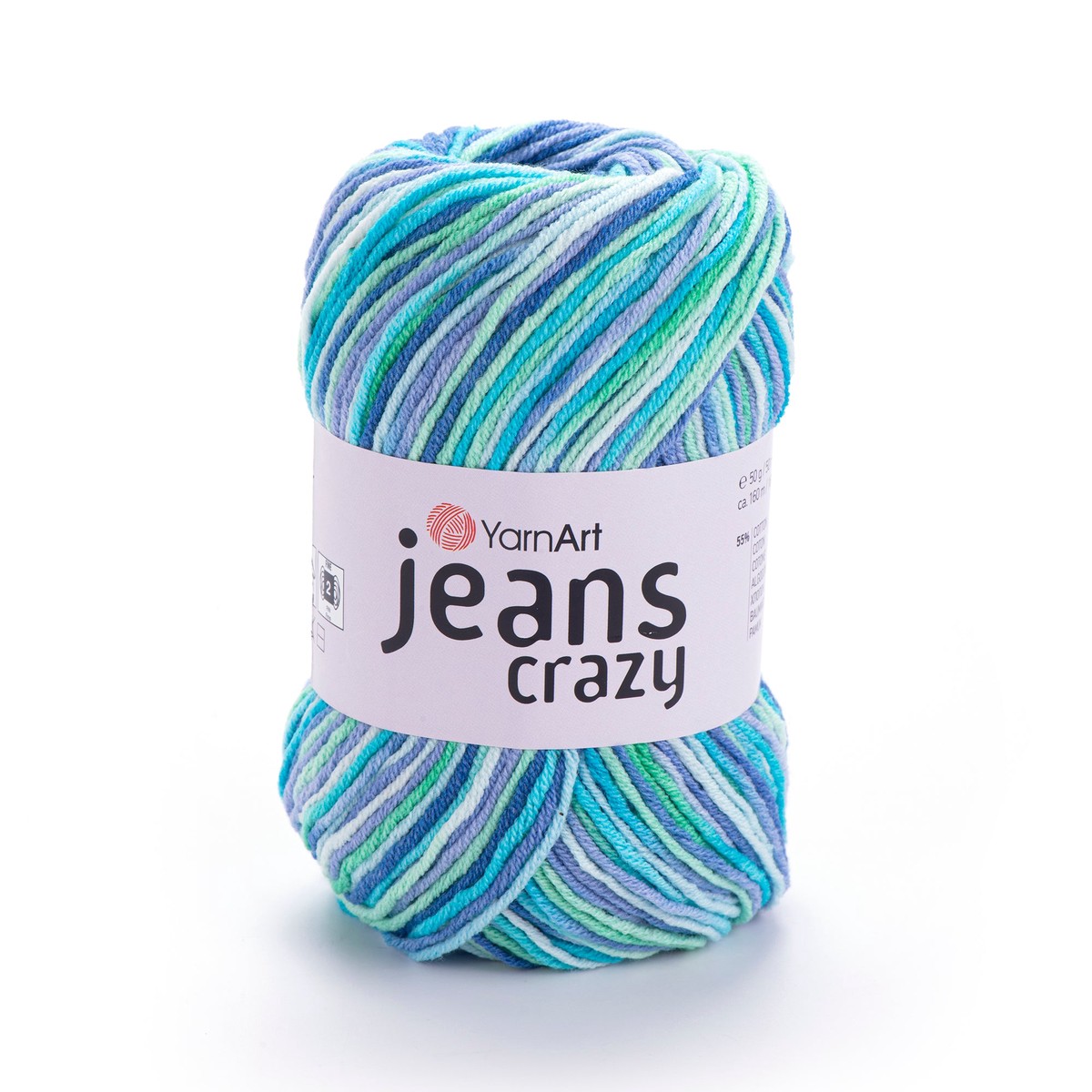 YarnArt Jeans Crazy Colorful Yarn, Variegated - 7204