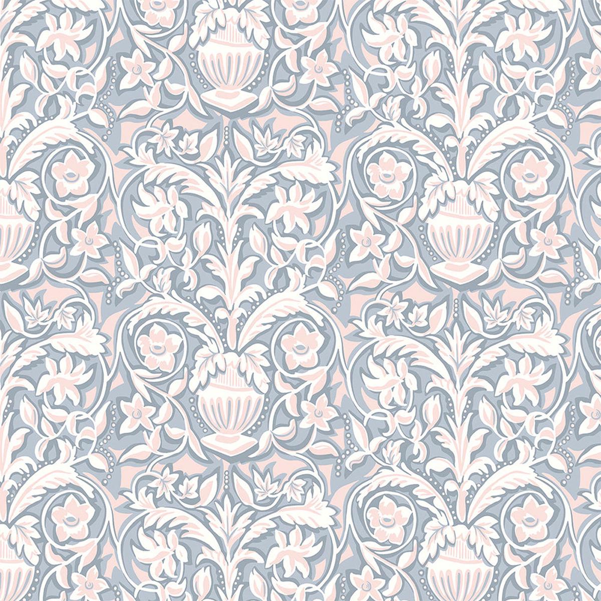 Liberty Art Fabrics Gray and Pink Lincoln Fields Lasenby Quilting Cotton