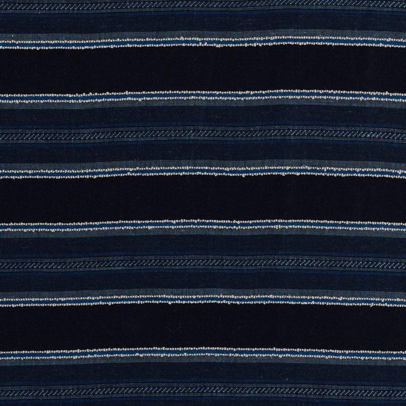 Blue Graphite Dimensional Striped Cotton Woven