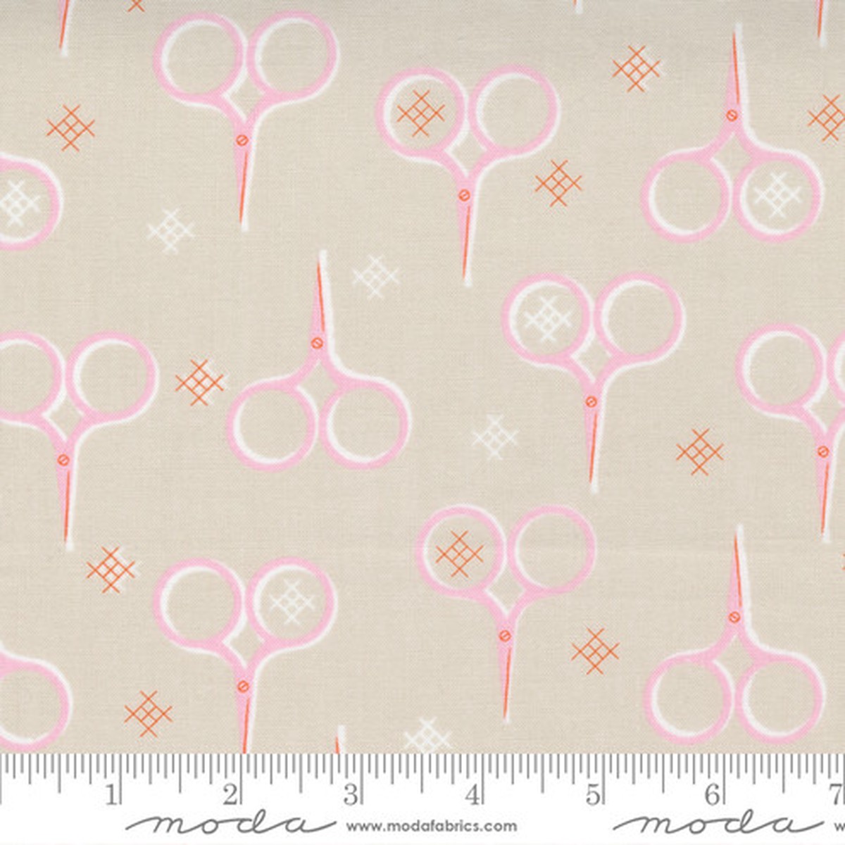 Cloud Vintage Sewing Scissors - Make Time Moda Fabrics quilt cotton QTR YD