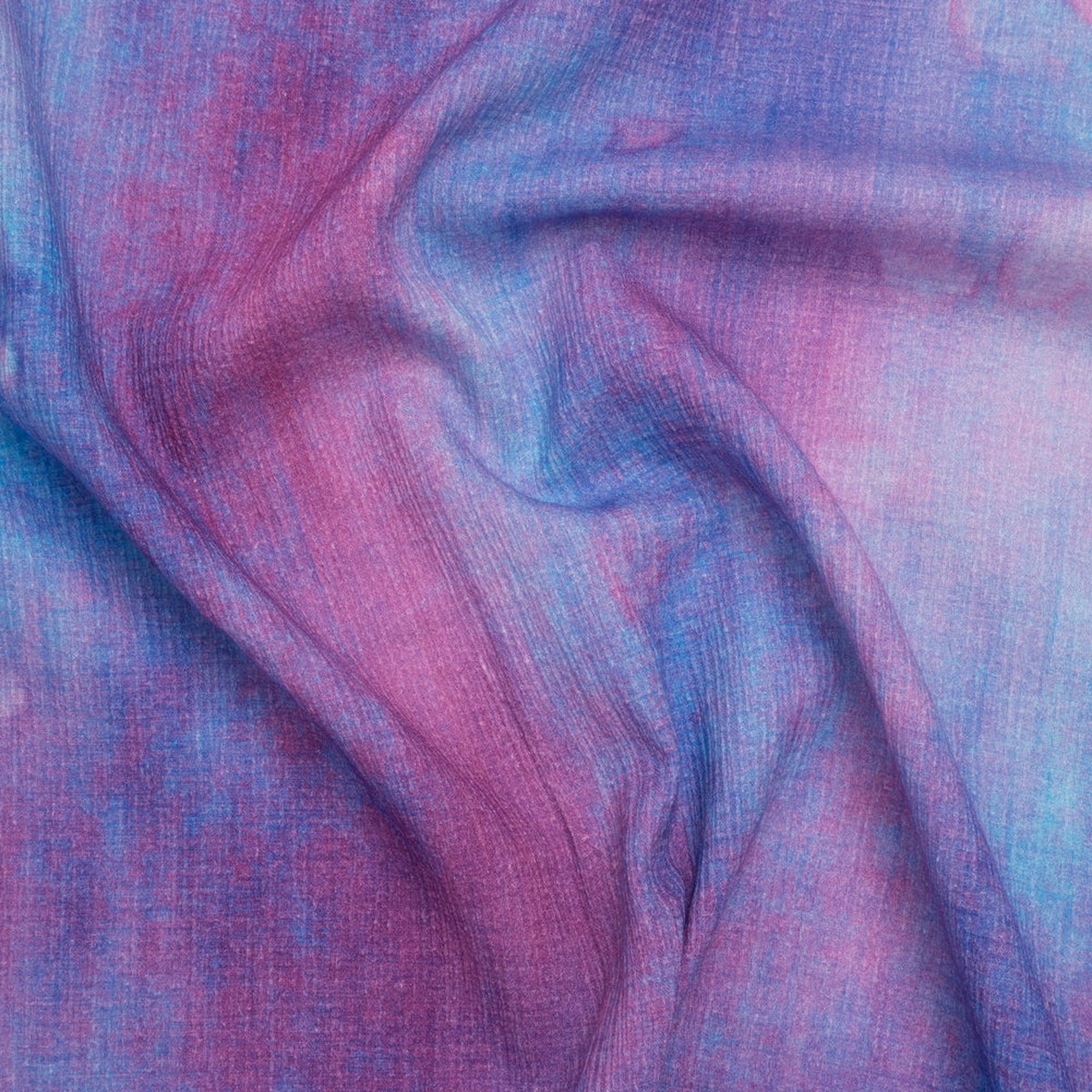 Slubbed Gauzy Cotton Woven - Pink Ultramarine Blue and Purple Spotted Tie Dye - Mood Exclusive Dewdrop Ditsy Print