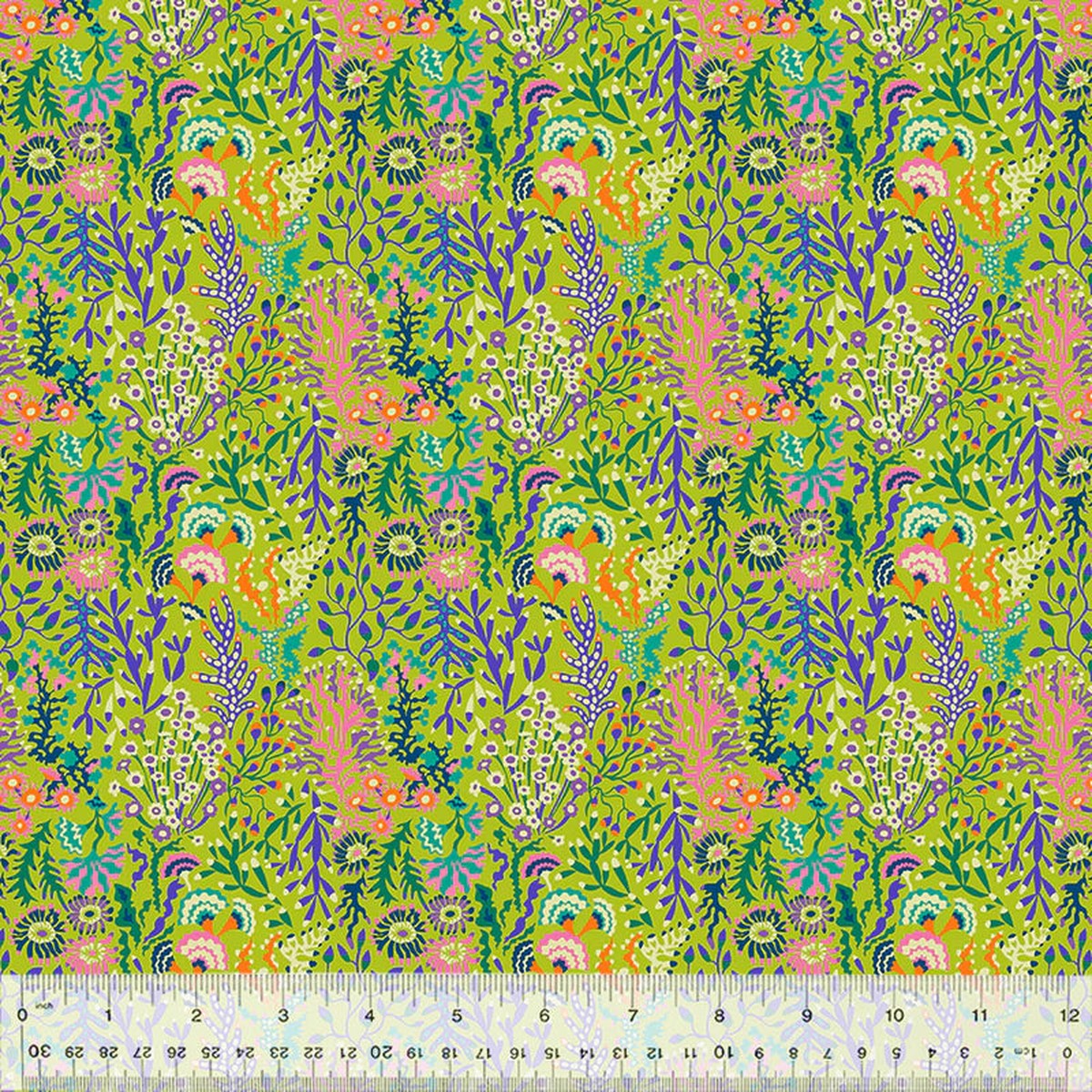 COTTON - Windham fabrics - Atlantis - Seaweed Chartreuse