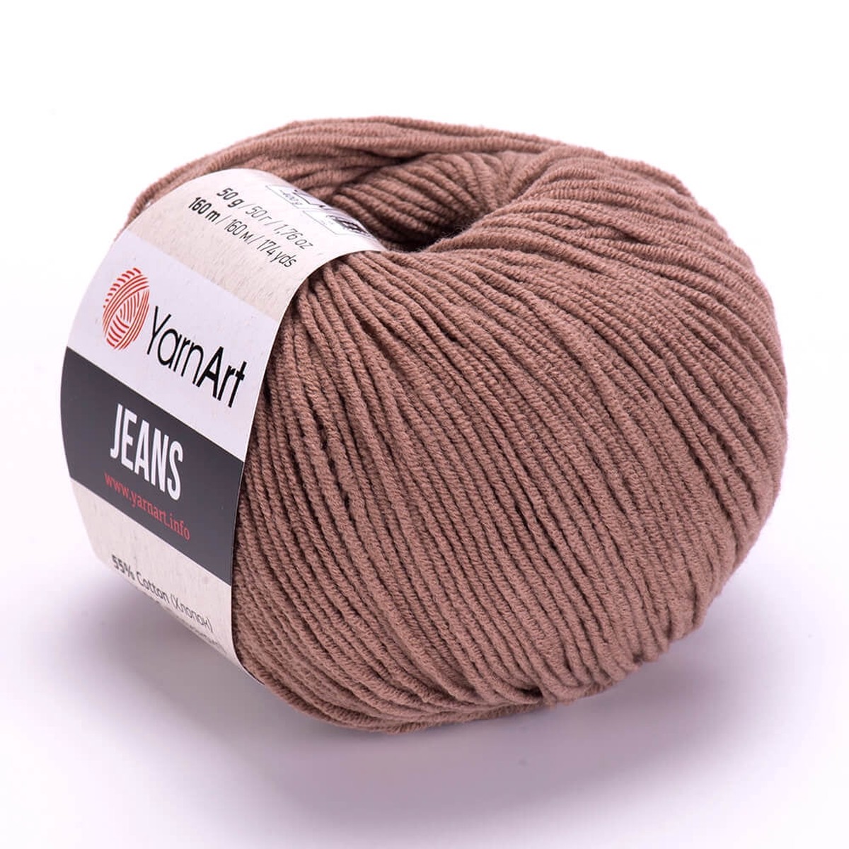 YarnArt Jeans Knitting Yarn, Brown - 71