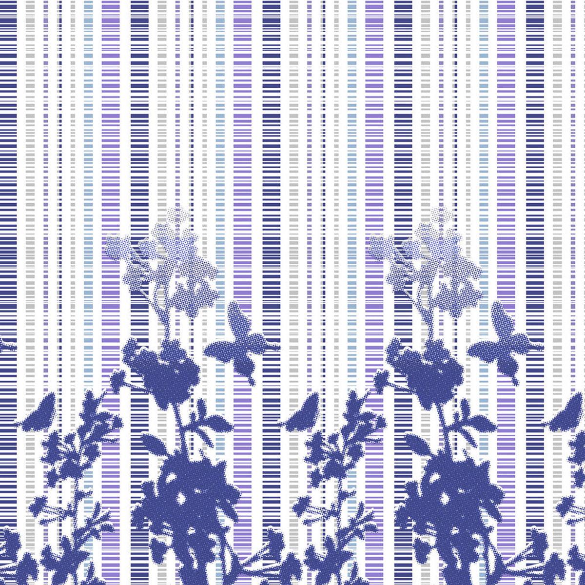 Light Show Floral Cotton Broadcloth Fabric - Floral Print, 20" X 20" Repeat (1 Yard)