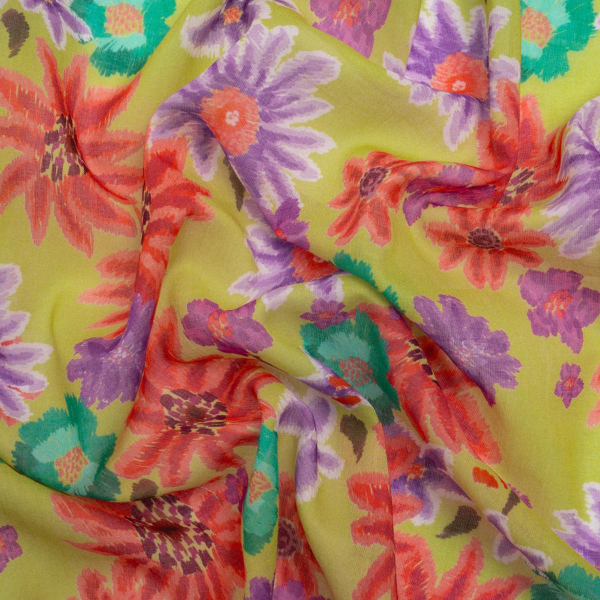 Mood Exclusive Chartreuse Summer Daze Cotton Voile