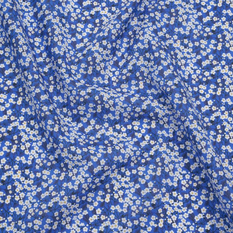 Liberty Fabrics Tana Lawn - Mitsi Valeria Dark Blue - Cobalt and Navy Cherry Blossoms