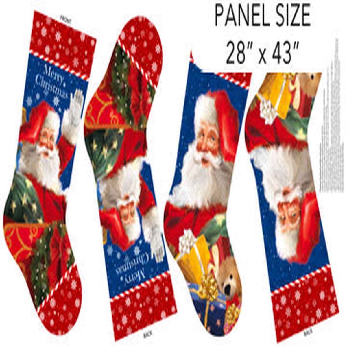 Twas The Night Before Christmas Stocking Panel 28" Simon Treadwell Northcott Cotton Fabric 1