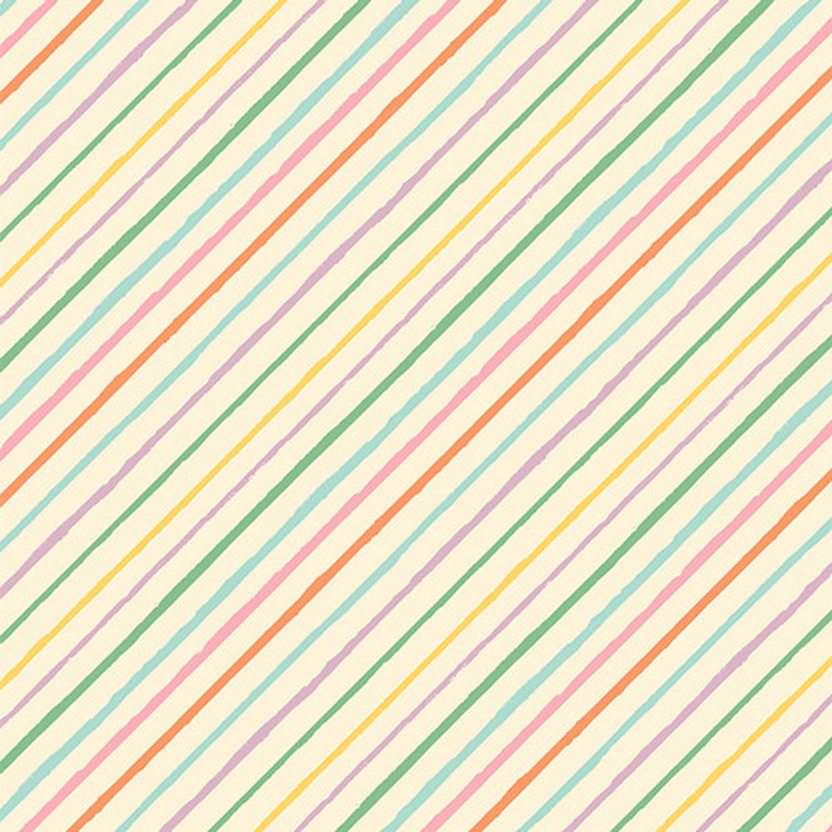 Pastel Rainbow Stripe quilting cotton fabric - AGF Rainbow Chords cotton Sold By The Quarter Yard