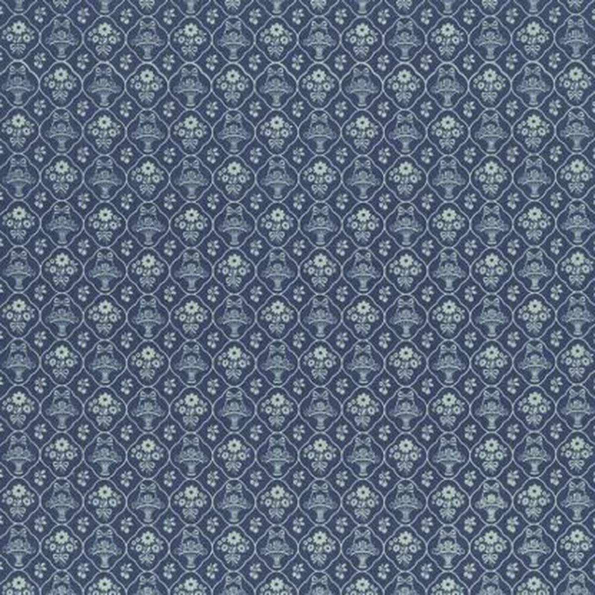 Calico Wallpaper C12841-DENIM Lori Holt