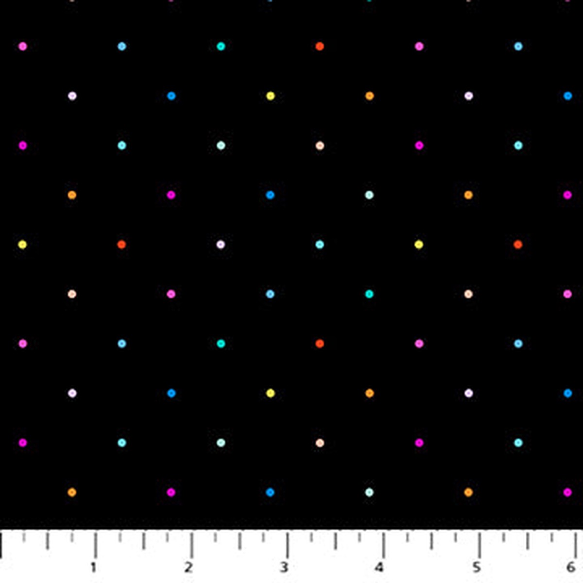 COTTON - FIGO fabrics - Dusk - Black Multi Ditsy Dots