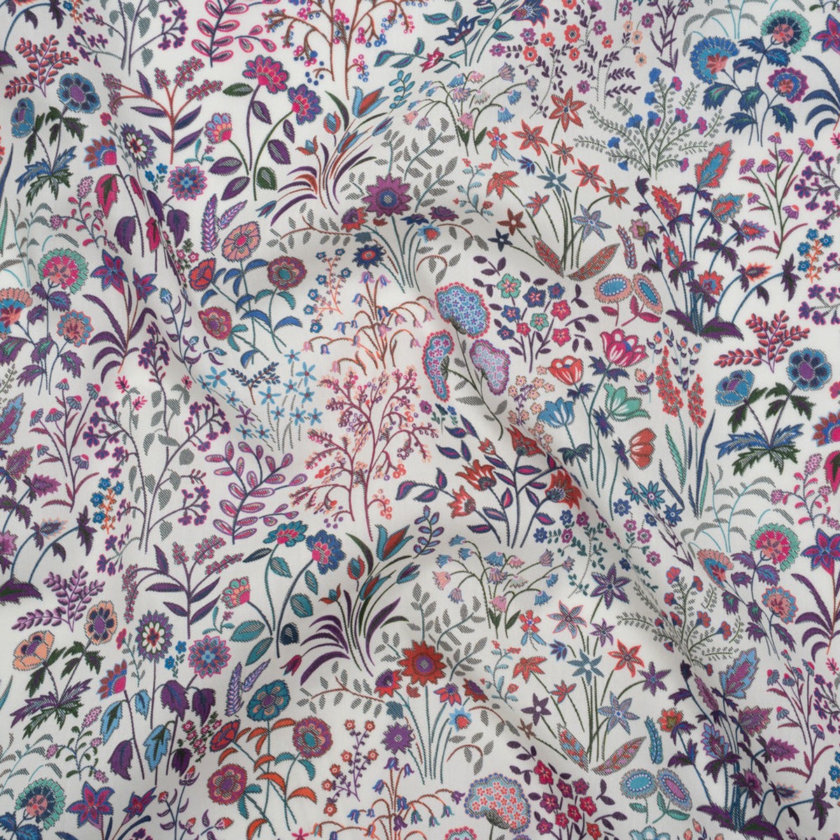 Liberty Fabrics Tana Lawn - Shepherdly Song Purple - Purple Blue and Pink Wildflowers