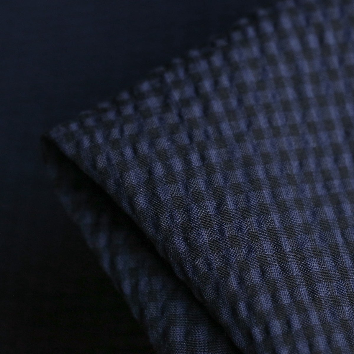 Navy/Black Vichy Seersucker