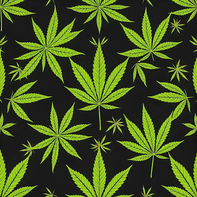 420 Marijuana Allover Pattern 10 Quilting Cotton Fabric