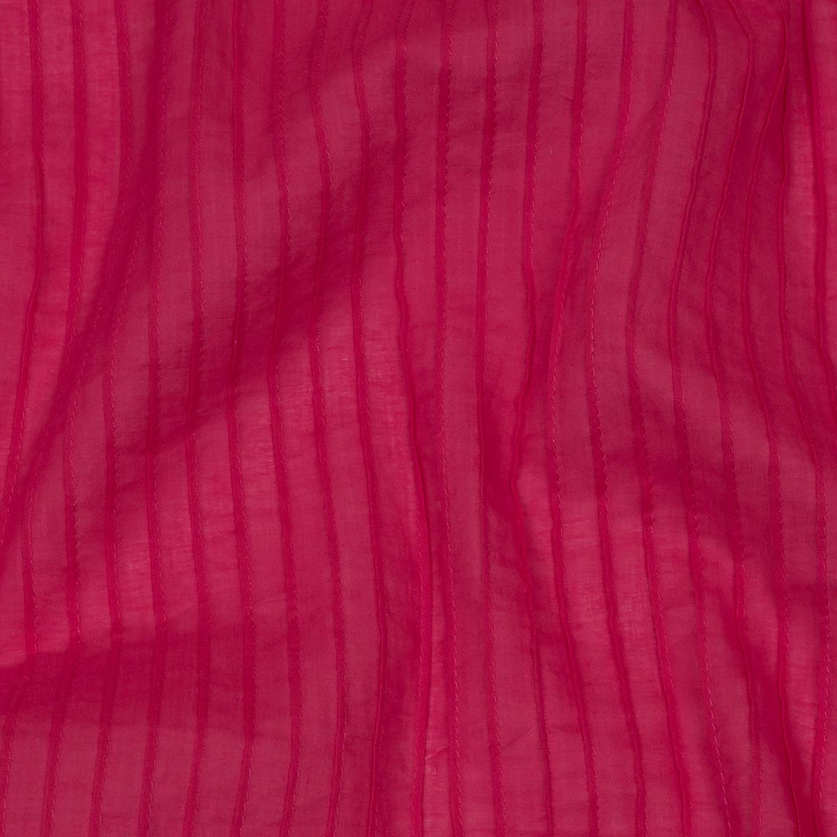 Famous Australian Designer Hot Pink Pintucked Cotton Lawn