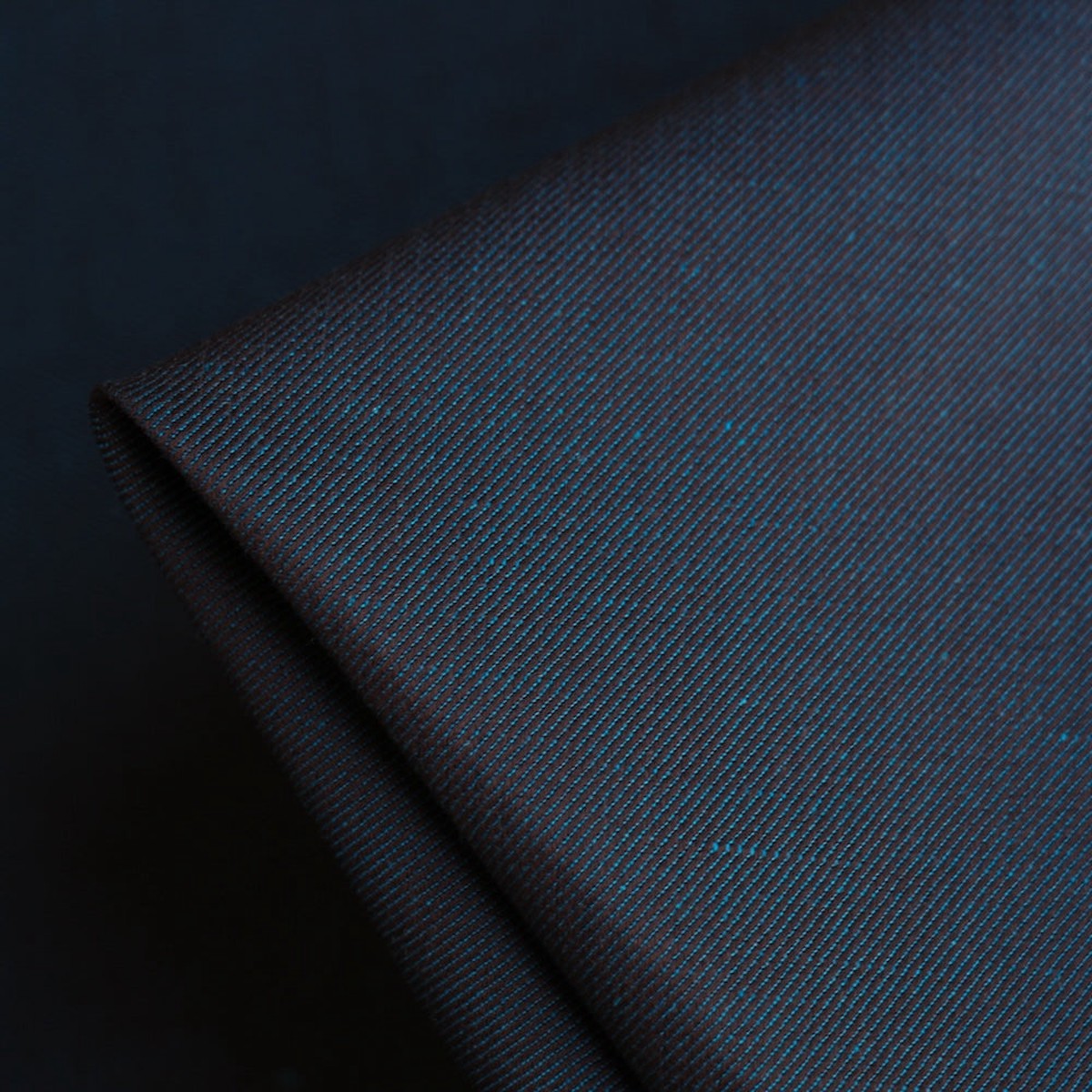 Monza Denim TealChocolate - CottonLinen Denim