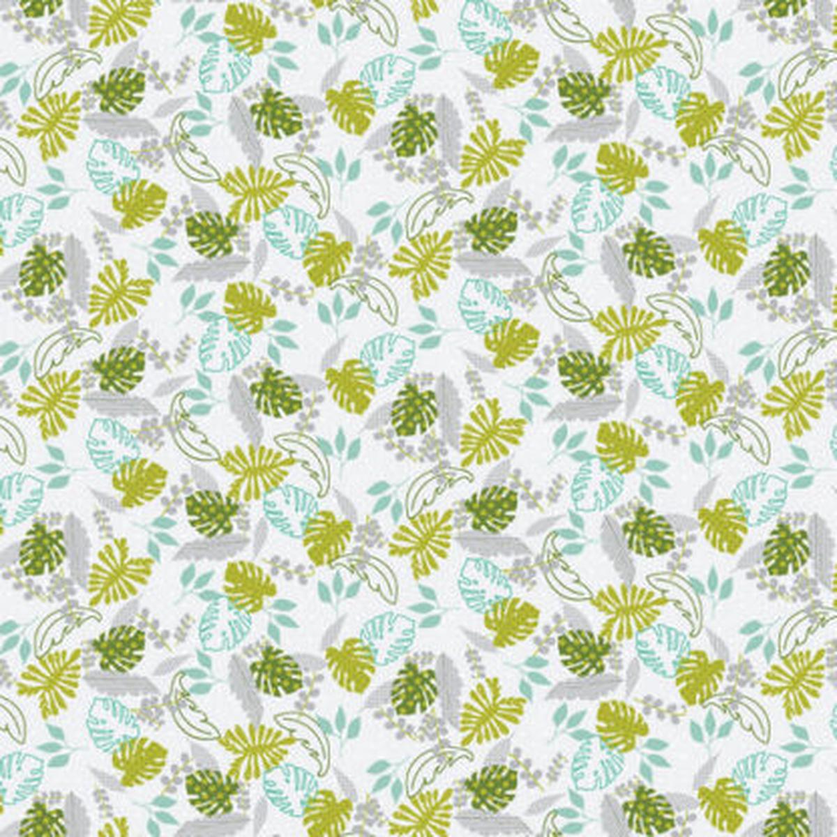 Born To Roar Tropical Leaf 580-91 Light Gray Leanne Anderson & Kaytlyn Kubler