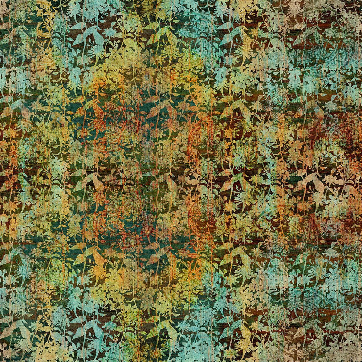 Emblems Green Evanescence Cotton 43/44" Fabric Per Yard