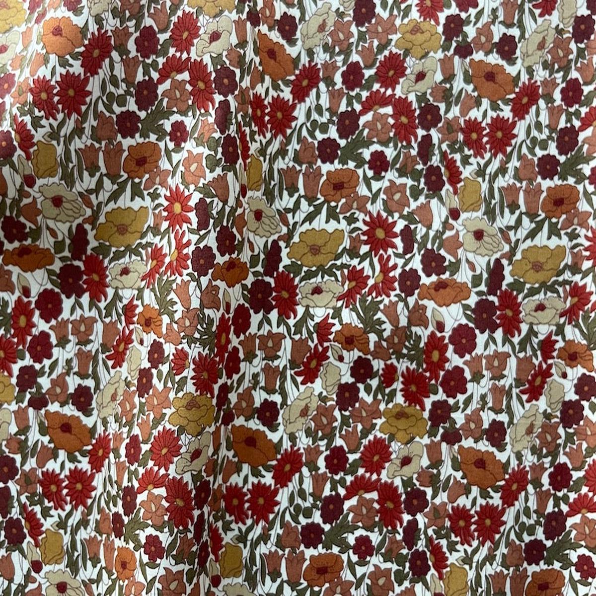 Poppy Forest Rust Liberty of London Tana Cotton Lawn (Made in Italy)