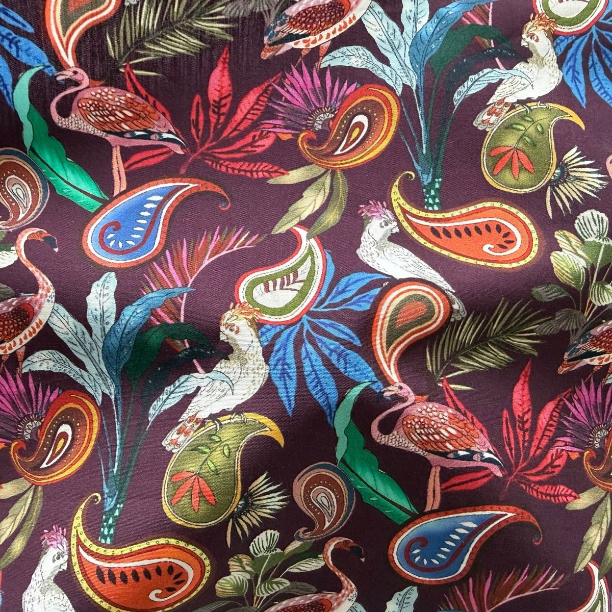 Tropical Birds & Paisley Liberty of London Tana Cotton Lawn (Made in Italy)