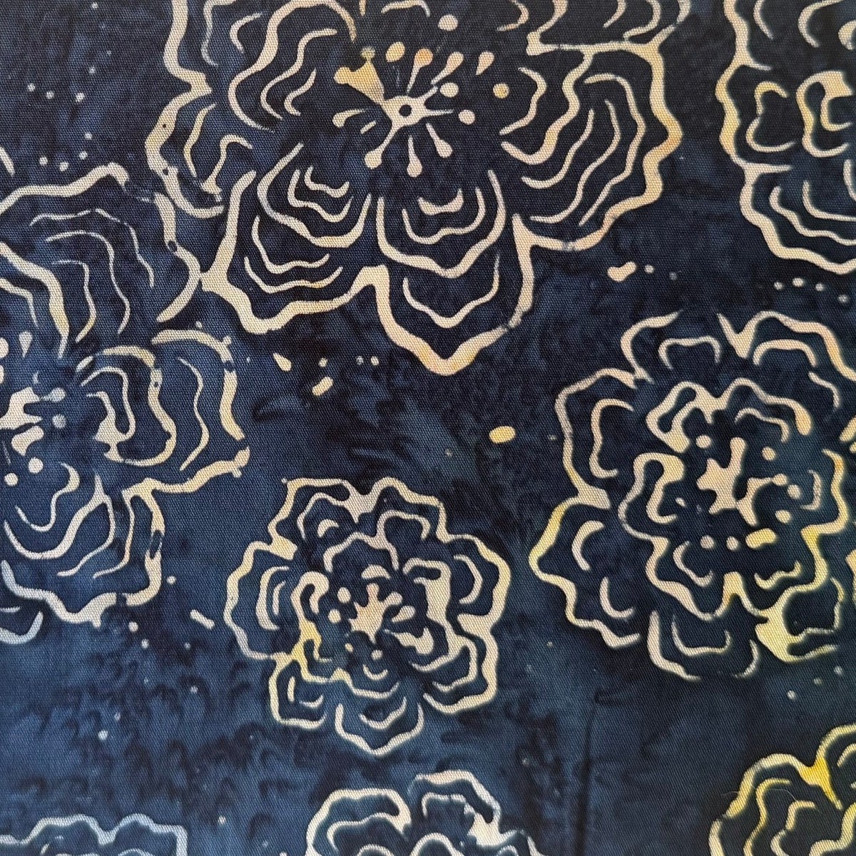 Open Indigo Flowers Cotton Batik (Made in Indonesia)