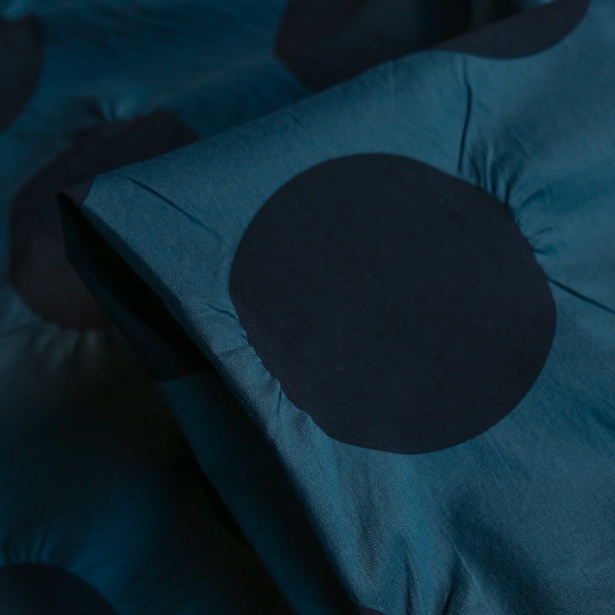 Kana Navy Spot Ripple Cotton Lawn
