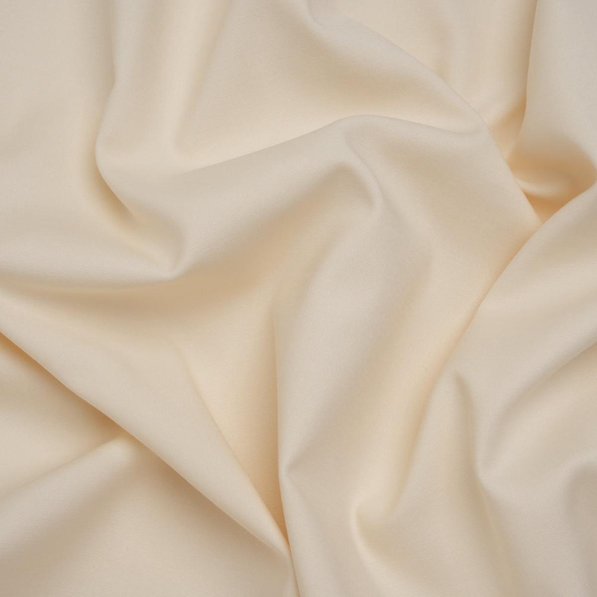 Stretch Cotton and Viscose Bottom-Weight Woven - Ivory - Famous Australian Designer Deadstock