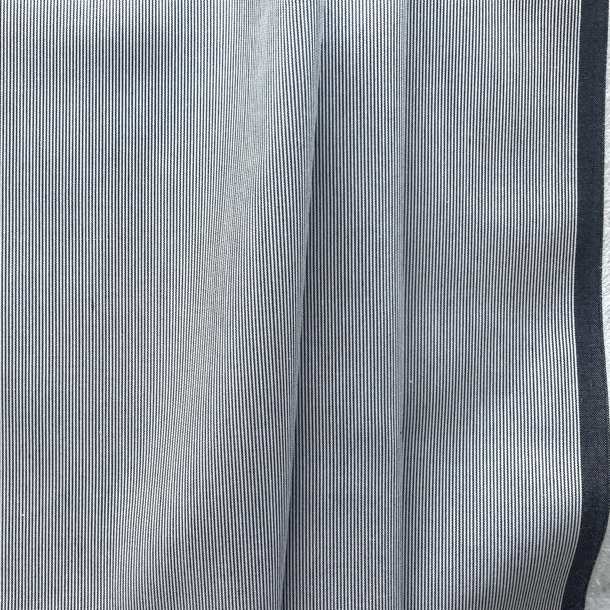 Black & White Micro-Stripe Cotton & Polyester Blend