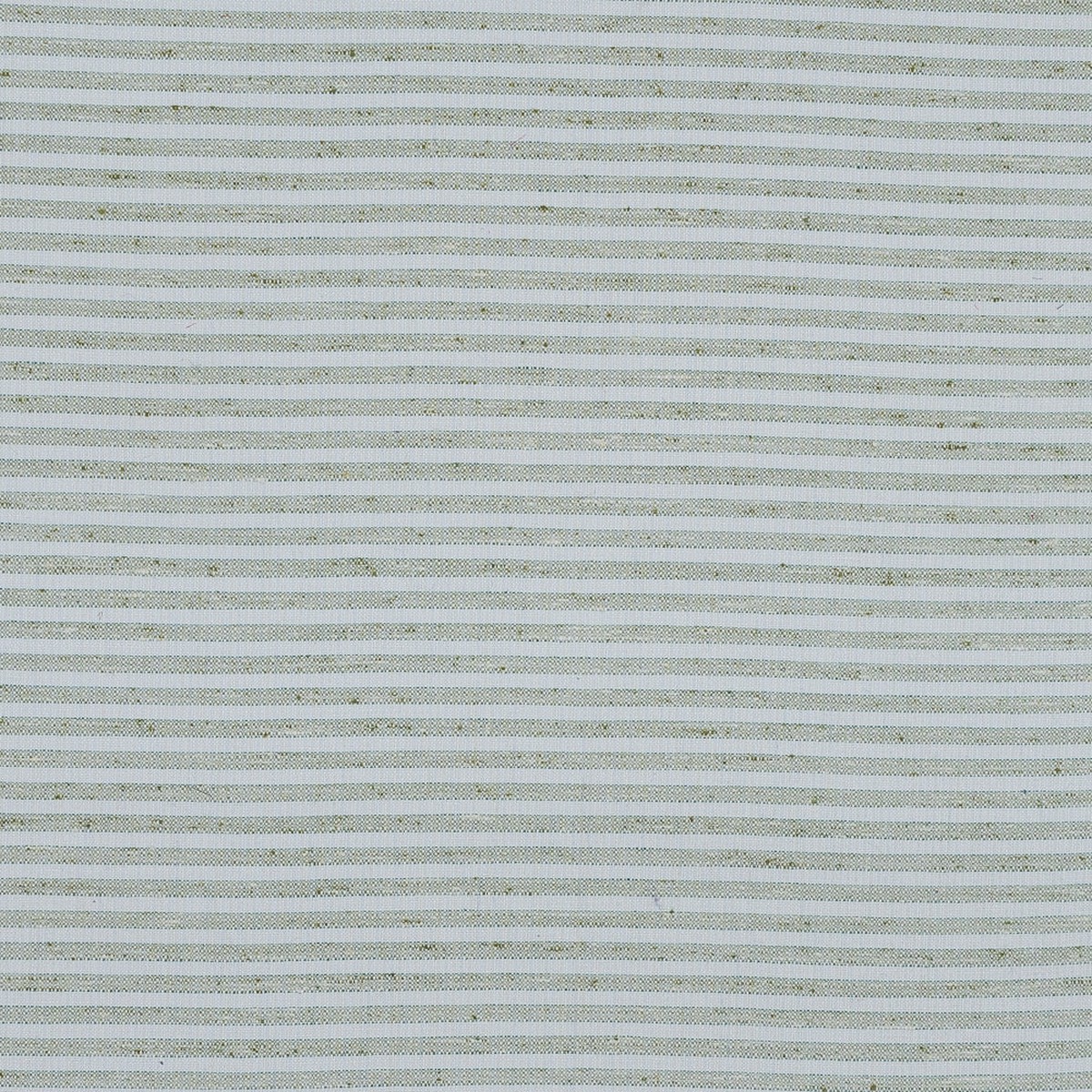 Green and White Bengal Striped Cotton Tweed