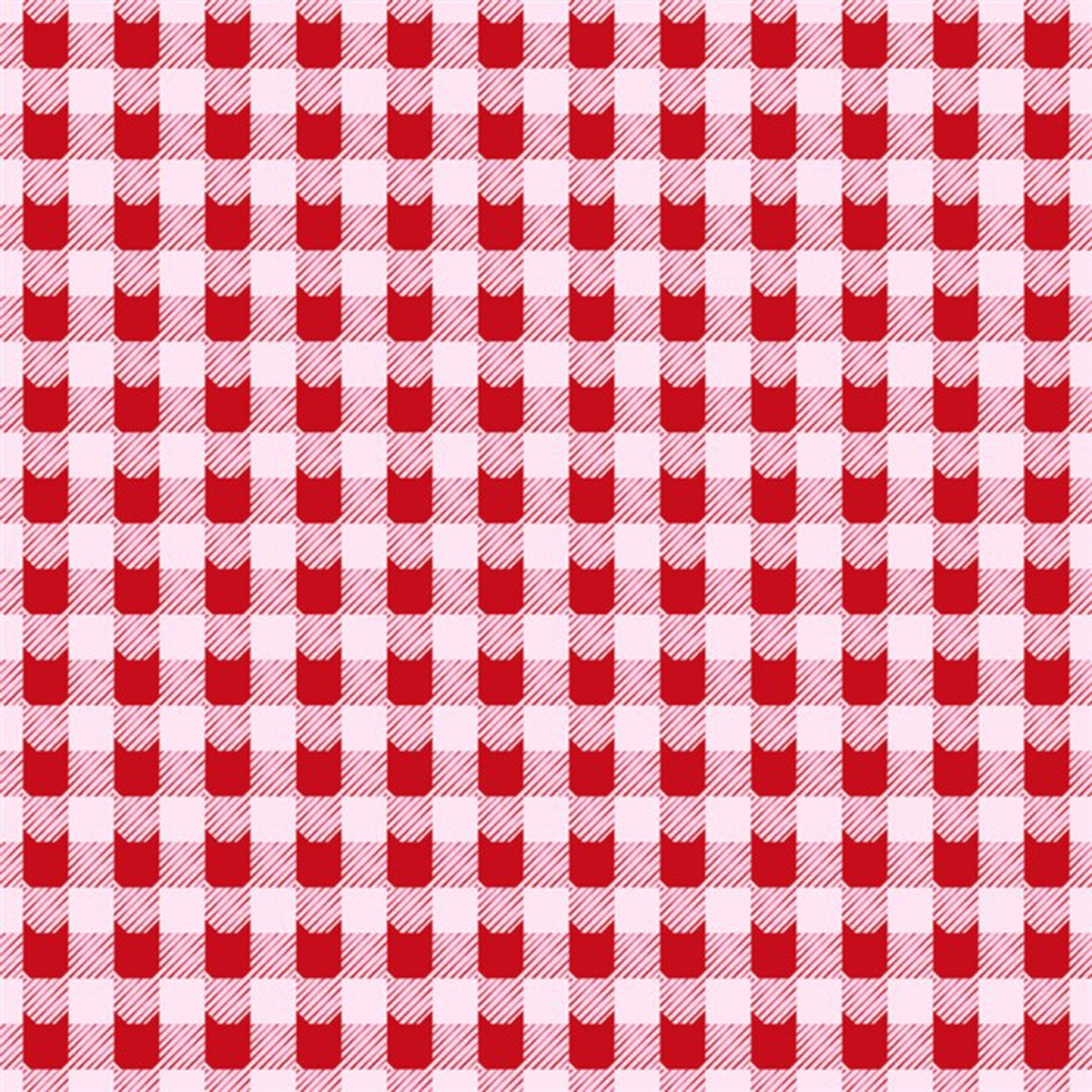 COTTON - Dear Stella - Feline Festive Cat Plaid - Peppermint