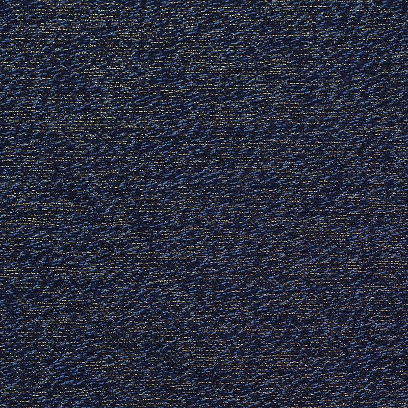 Dusky Blue, Black and Metallic Gold Novelty Woven
