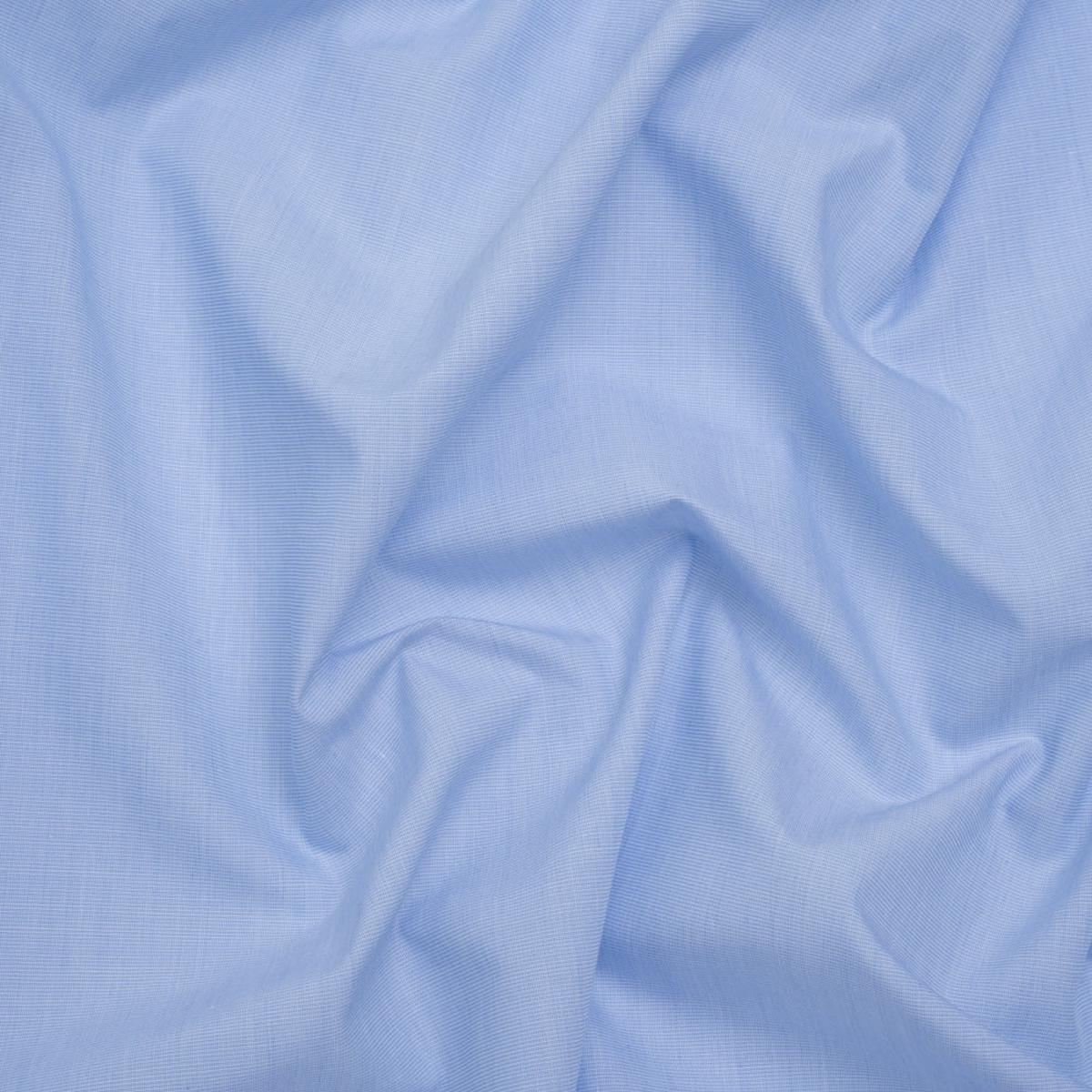 Cotton Shirting - Powder Blue Heathered - Deadstock