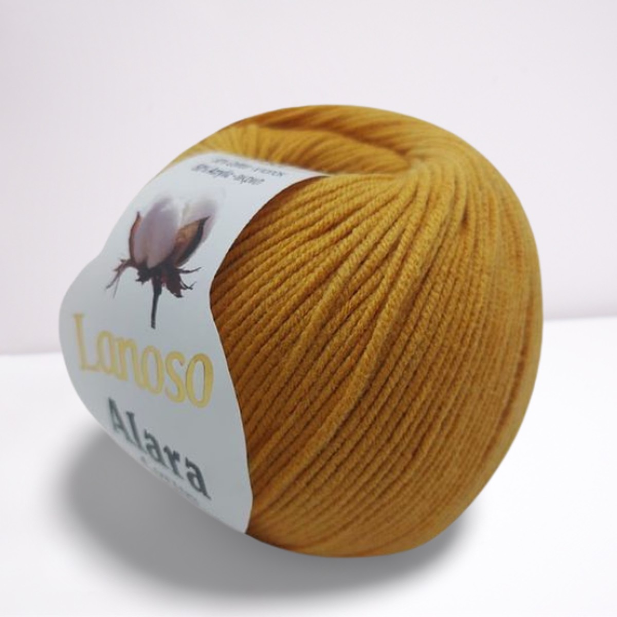 Lanoso Alara Cotton Knitting Yarn, Mustard Yellow - 903