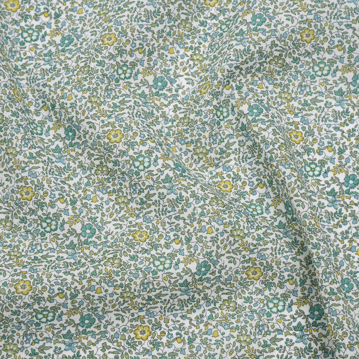 Liberty Fabrics Tana Lawn - Katie and Millie Green - Teal, Chartreuse and Olive Green Little Florals