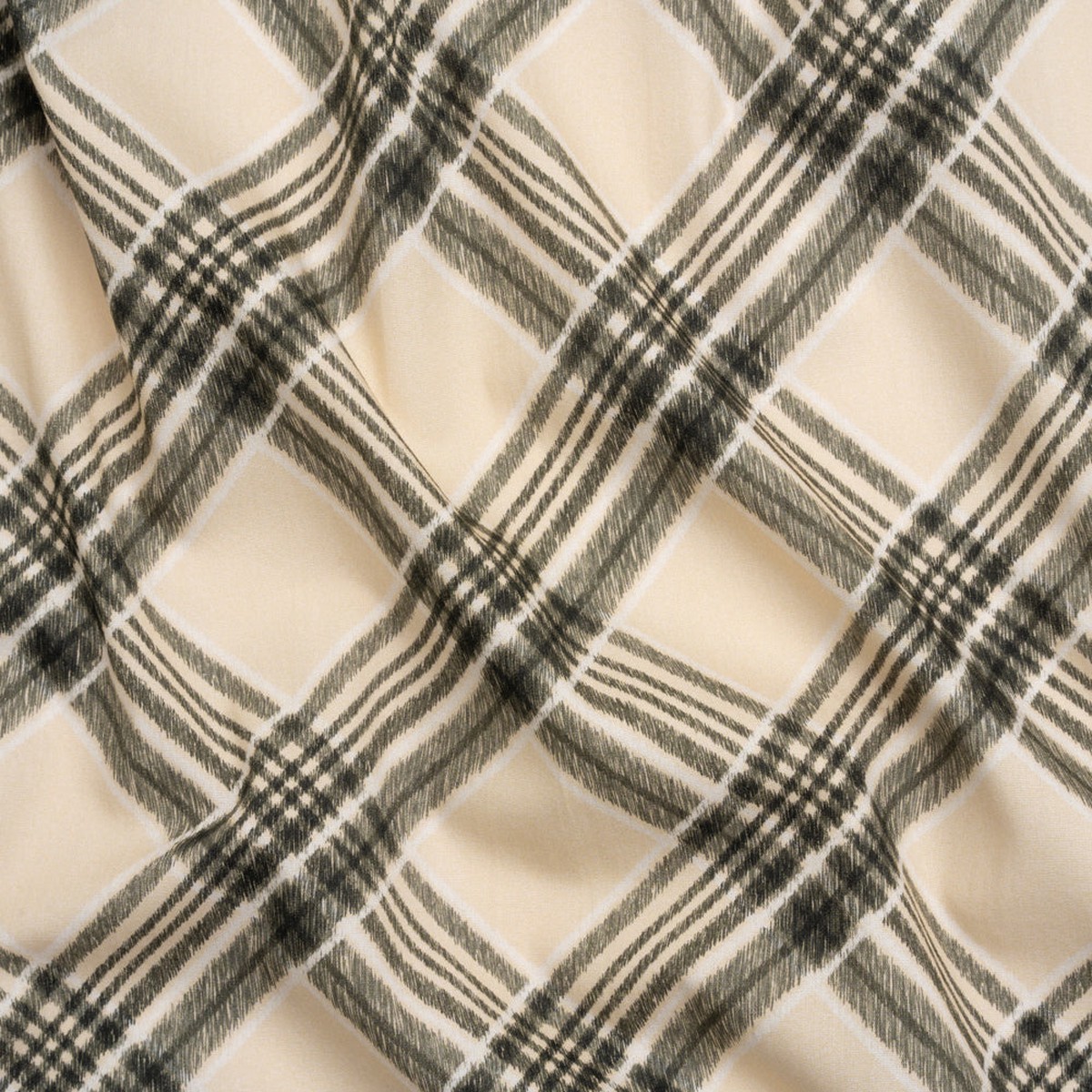 Mood Exclusive Beige Argyle Anyone Cotton Poplin