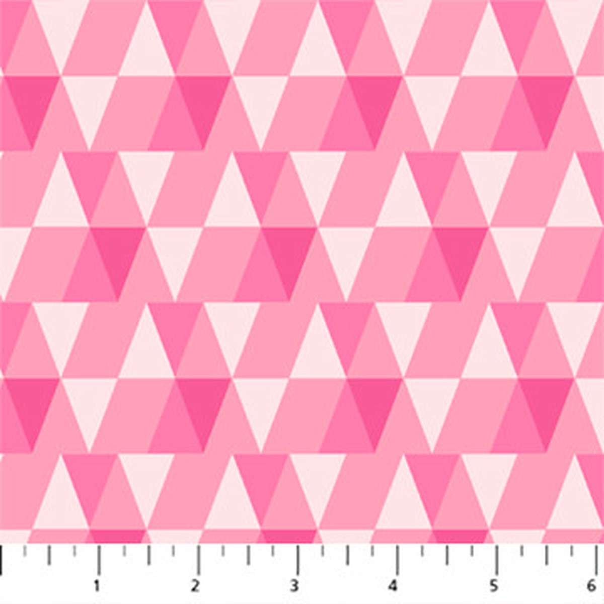 Pink modern triangles quilt cotton - FIGO Fabrics Peppermint QTR YD