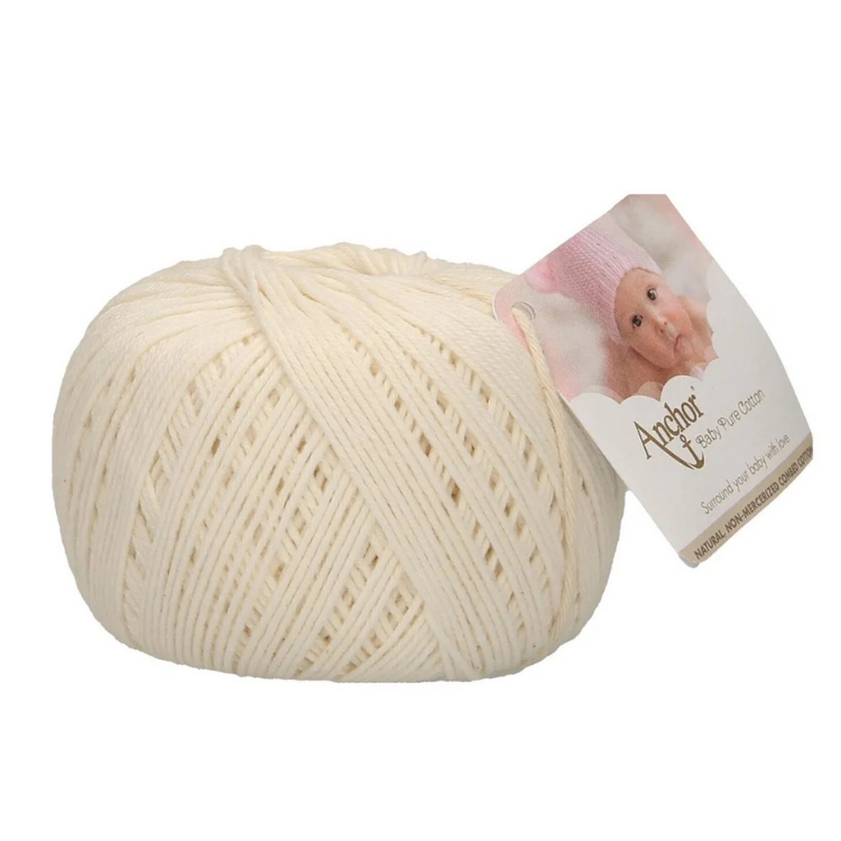 Anchor Baby Pure Cotton 4 Ply Yarn, White - 1131