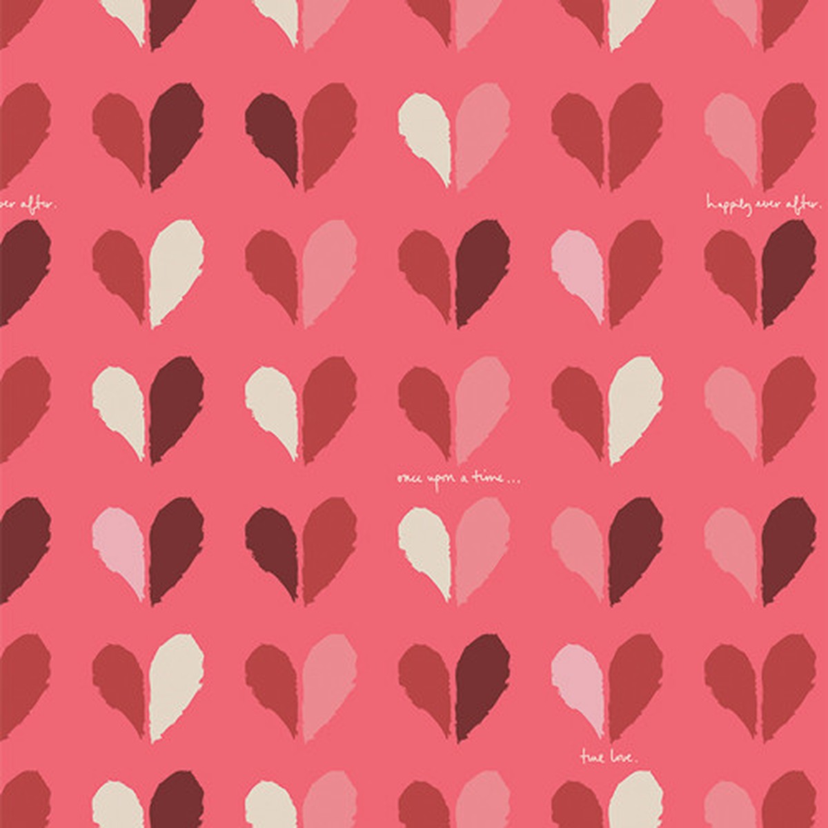 Red Pink Hearts fabric - Happily Ever After Seven Art Gallery Fabrics quilt cotton QTR YD