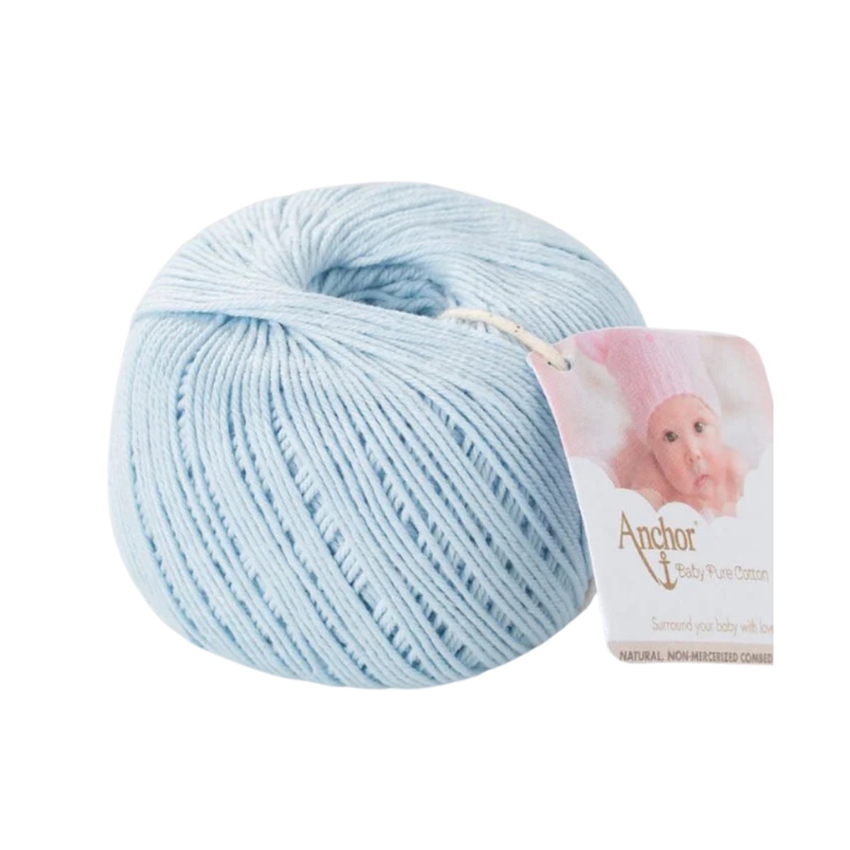 Anchor Baby Pure Cotton 4 Ply Yarn, Baby Blue - 00128