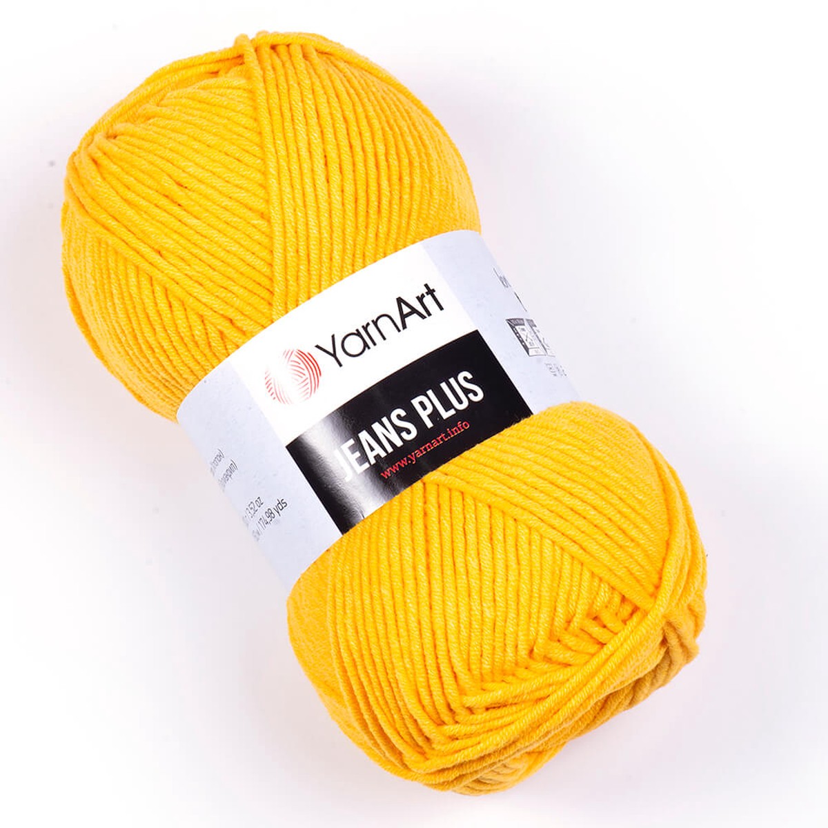 YarnArt Jeans Plus Cotton Yarn, Yellow - 35