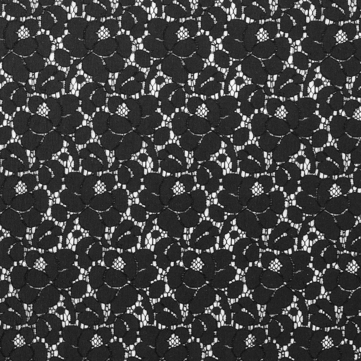 Graystone and Navy Floral Cotton Lace