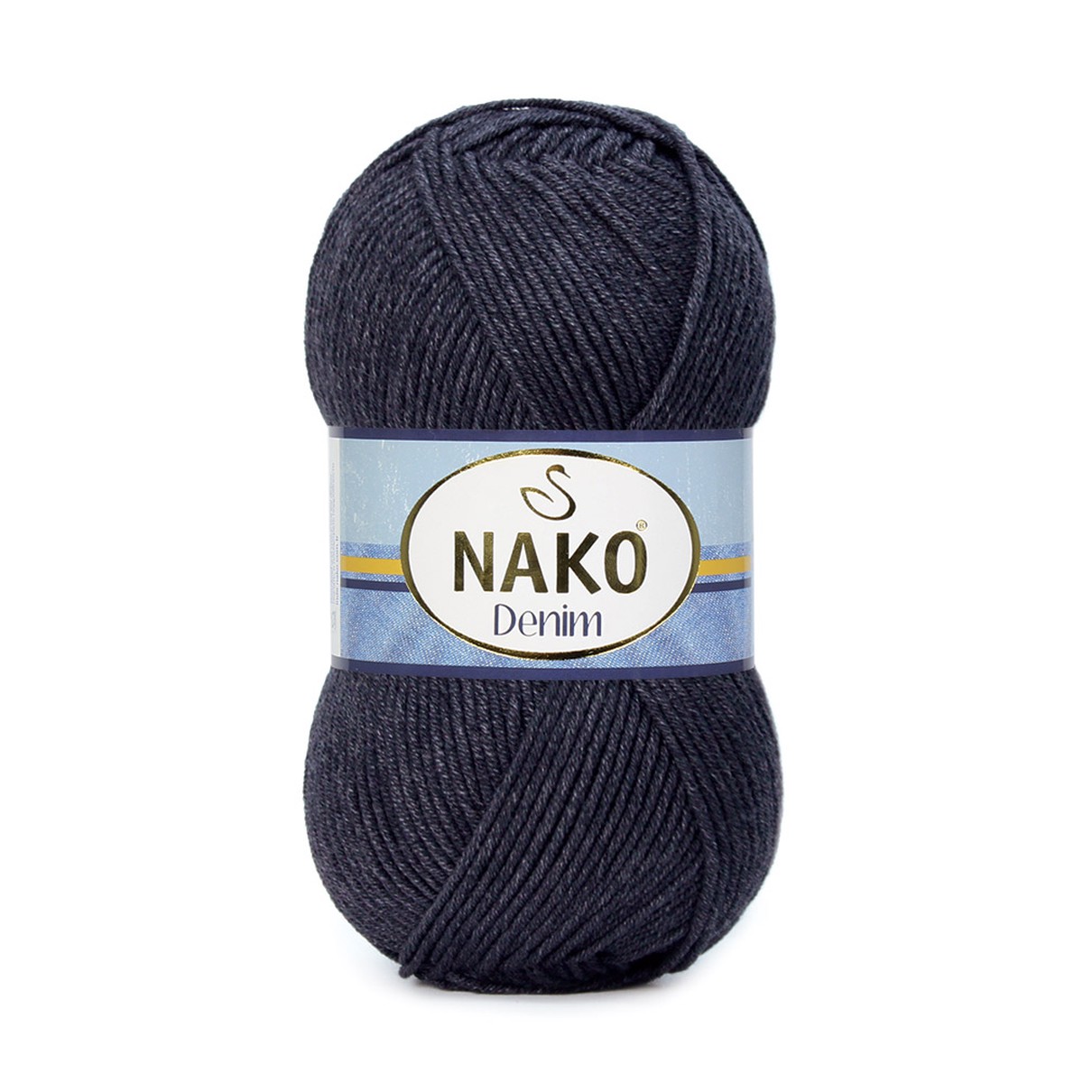 Nako Denim Knitting Yarn, Black - 00217