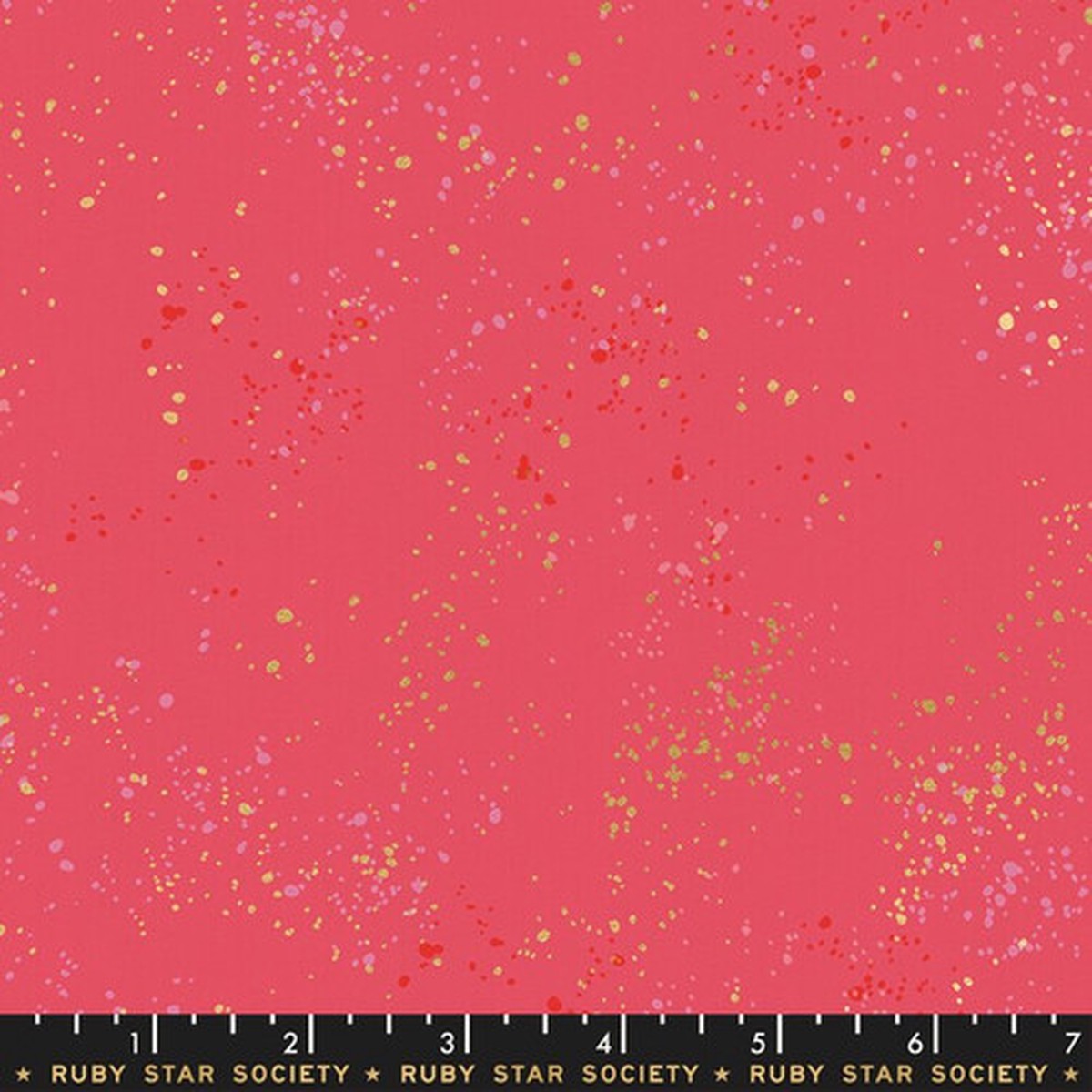 Strawberry Speckled Metallic Ruby Star Society Moda Fabric QTR YD