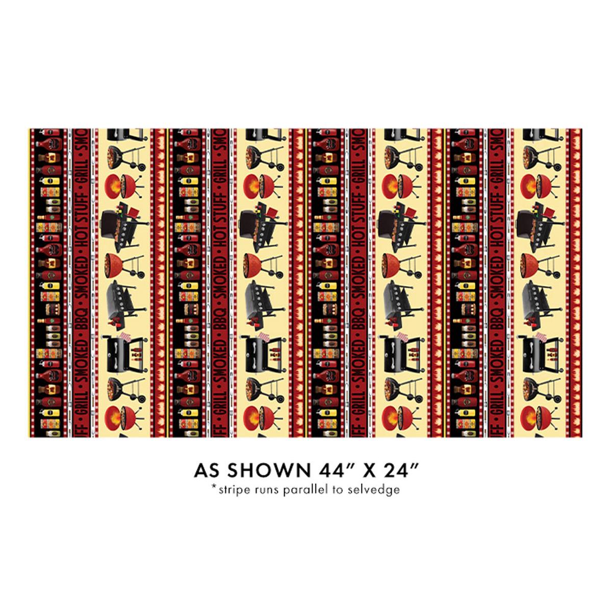 100% Cotton Hot Stuff (Stripe) 15084-99 Multi Digitally Printed Andi Metz 44 in wide