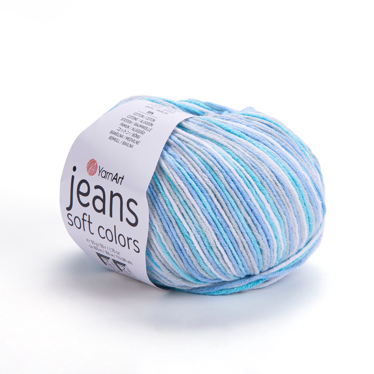 YarnArt Jeans Soft Colors Cotton Yarn, Variegated - 6203